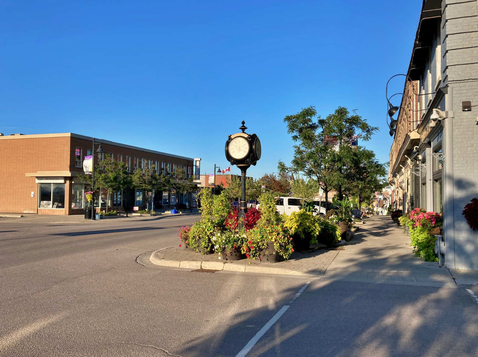 Corner of Brock Street W & Spruce St Downtown Uxbridge Today