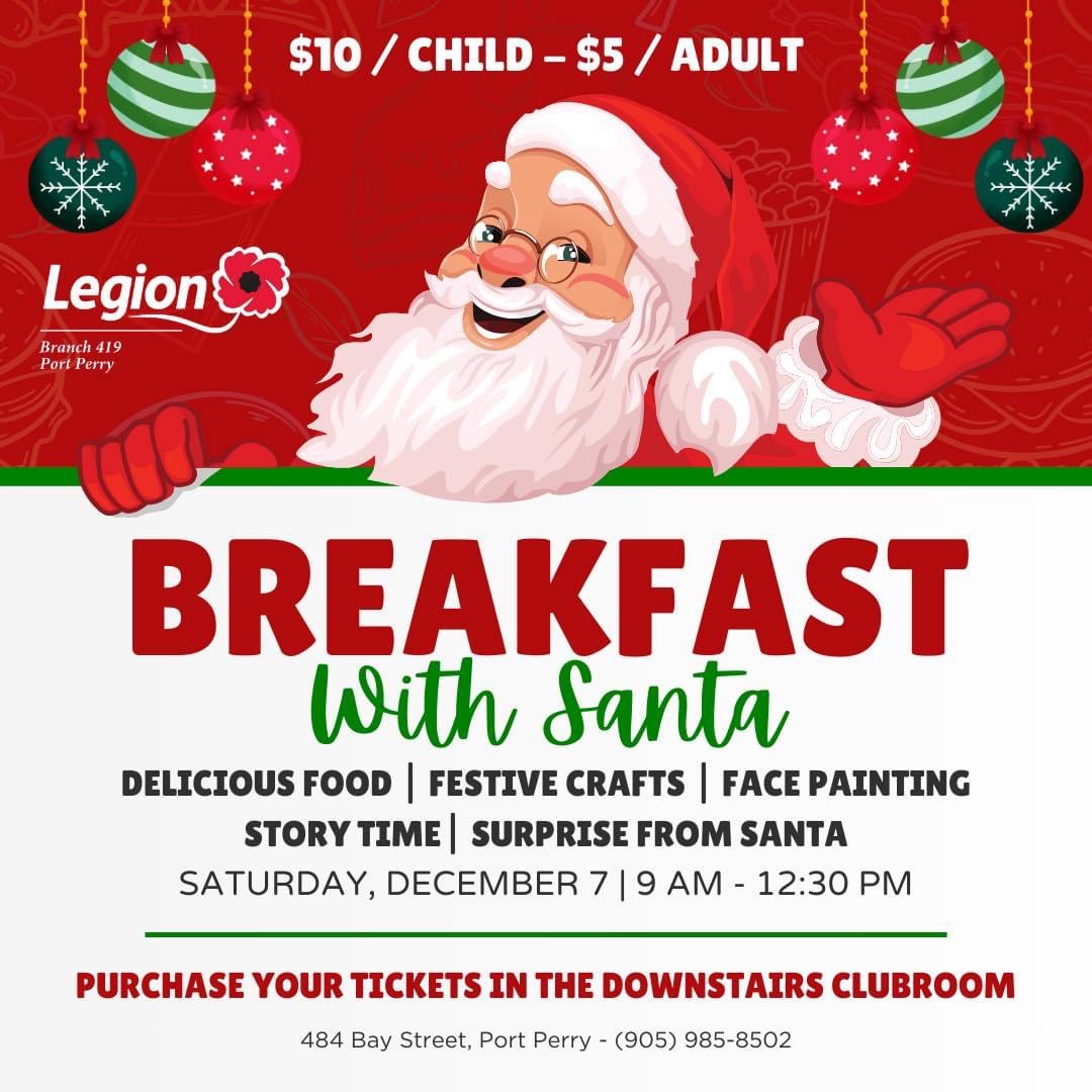 Breakfast with Santa Port Perry Legion