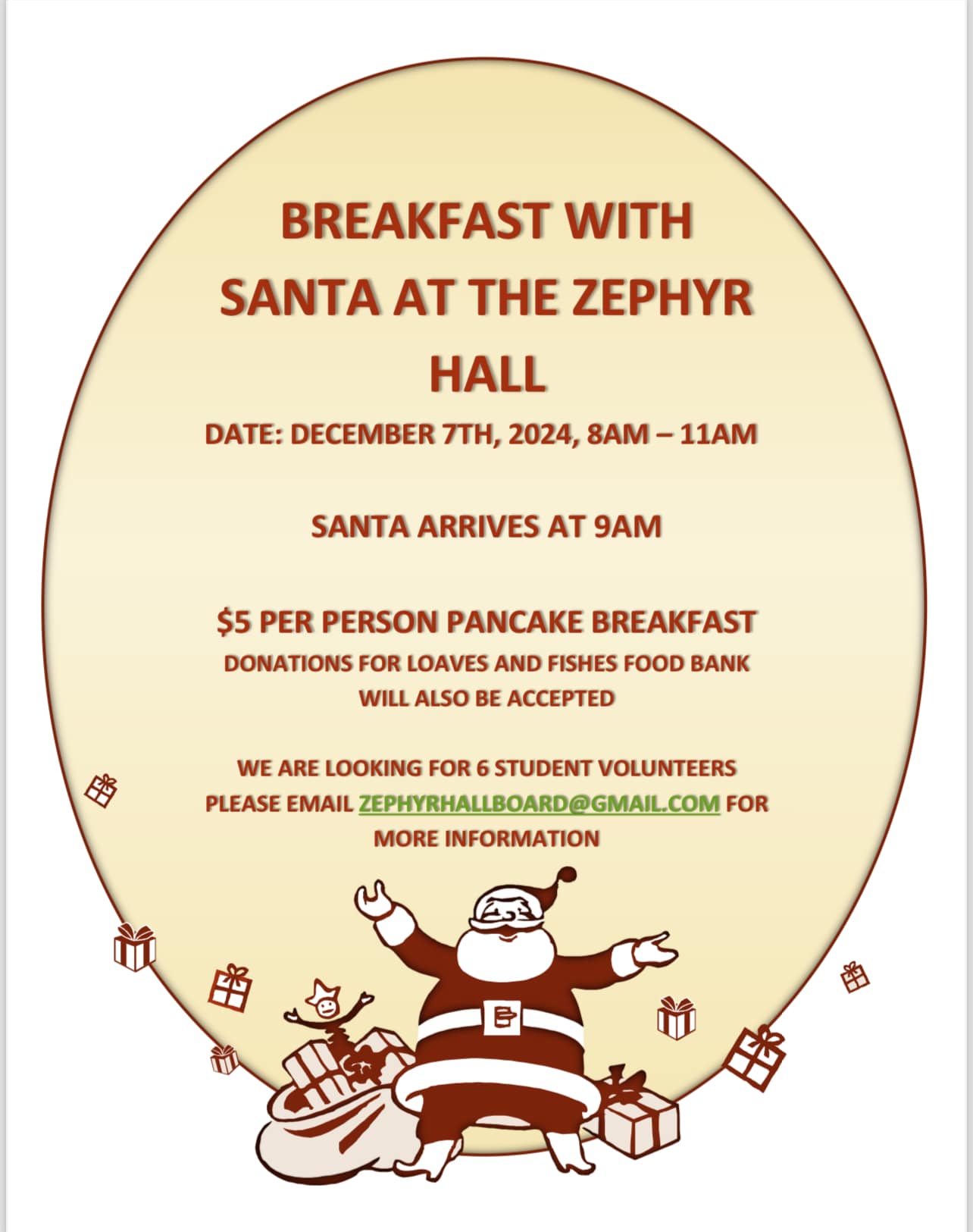 Breakfast with Santa Zephyr